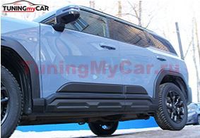 Молдинги на двери Шагрень Со скотчем для Haval H3 2024-